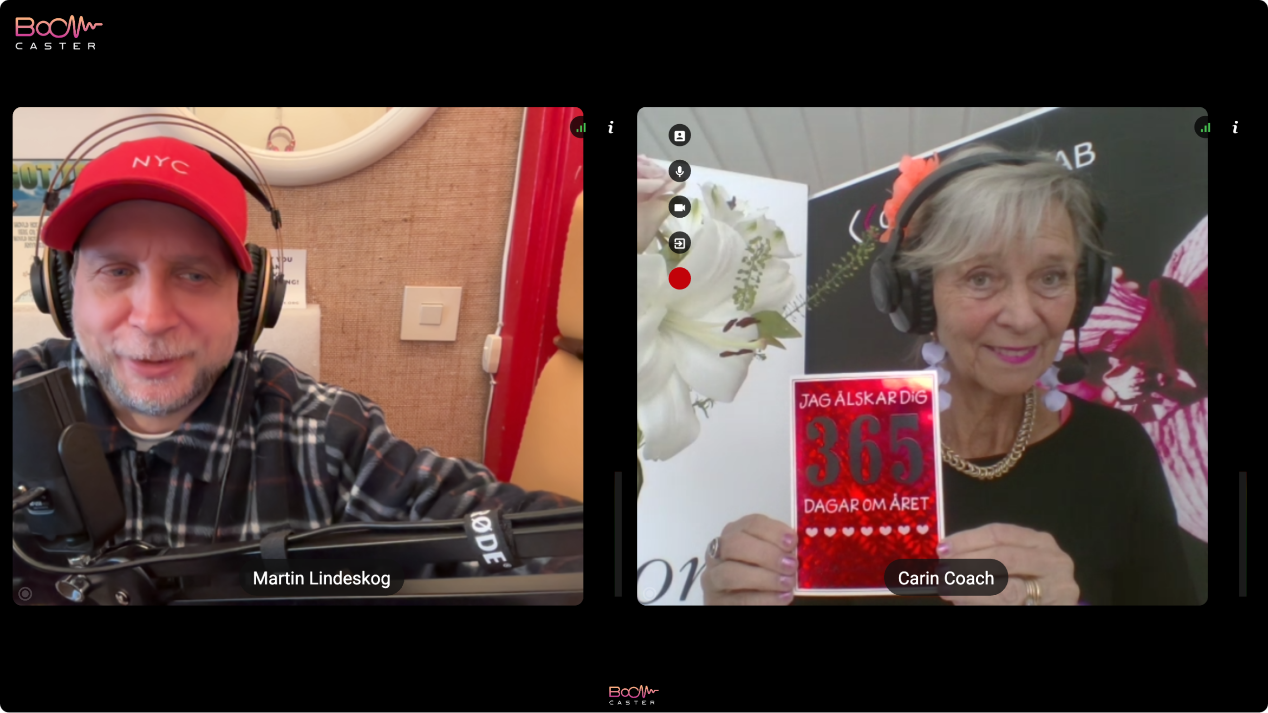 Martin Lindeskog, Carin Bladh poddar online 2026