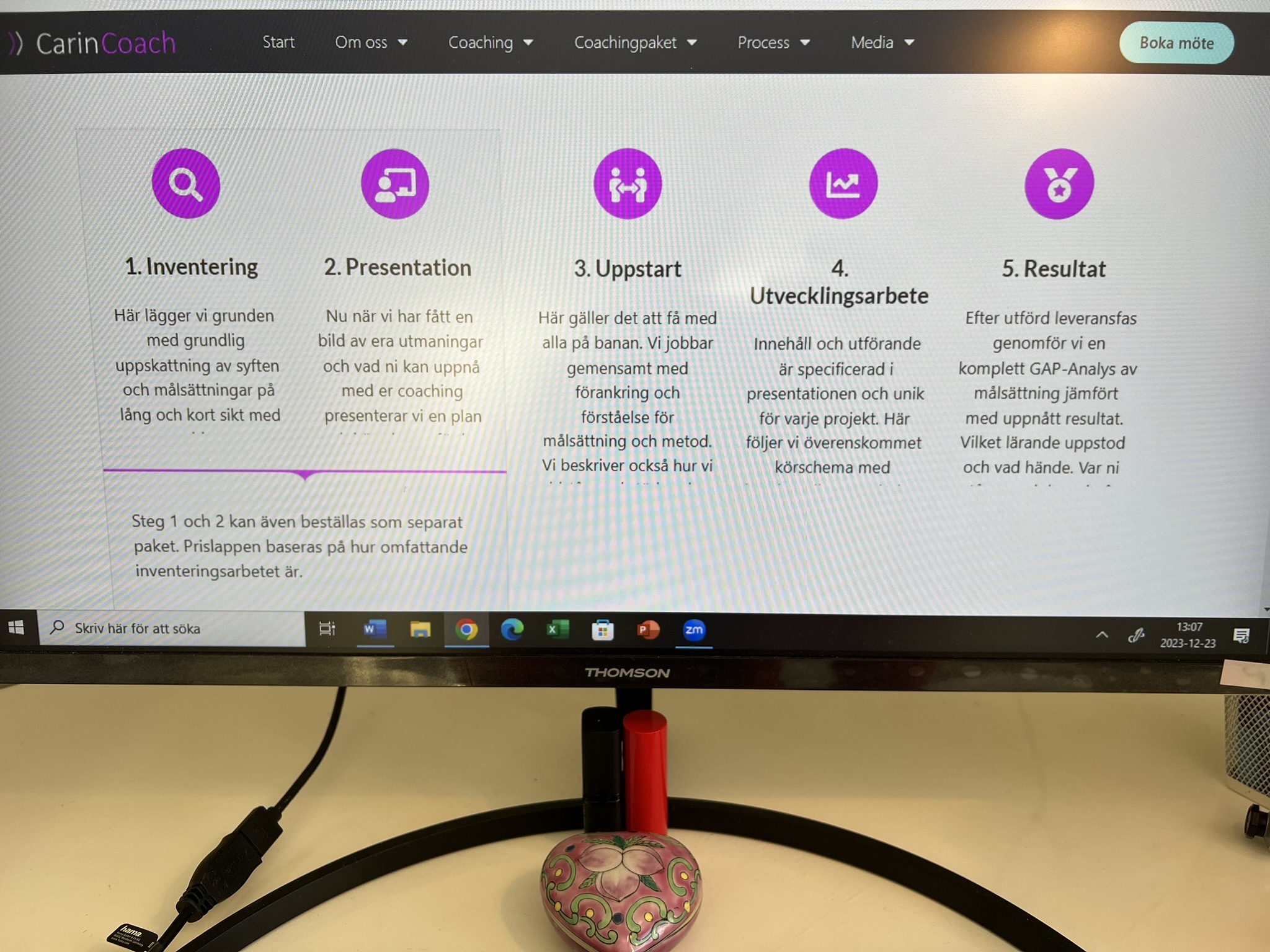 Den första processen - att välja en professionell coach